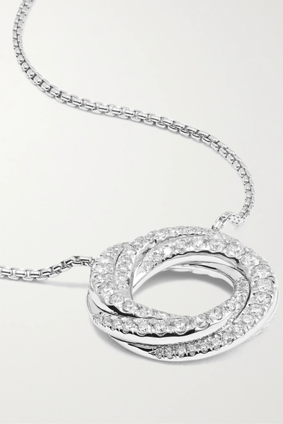 유럽직배송 데이비드율만 목걸이 DAVID YURMAN Crossover 18-karat white gold diamond necklace 33258524072162661