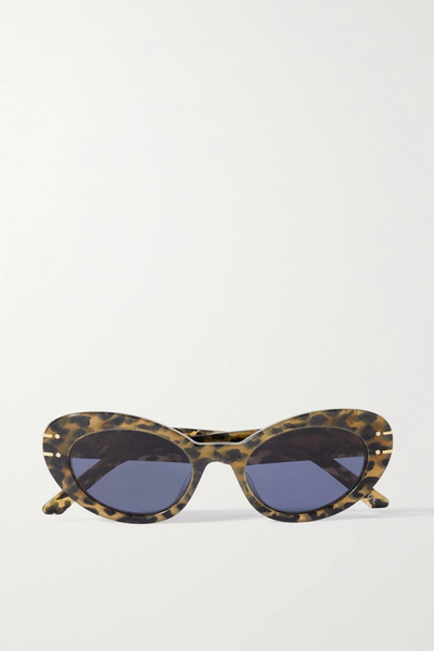 유럽직배송 디올 선글라스 DIOR EYEWEAR Signature tortoiseshell acetate and gold-tone cat-eye sunglasses 1647597285160728