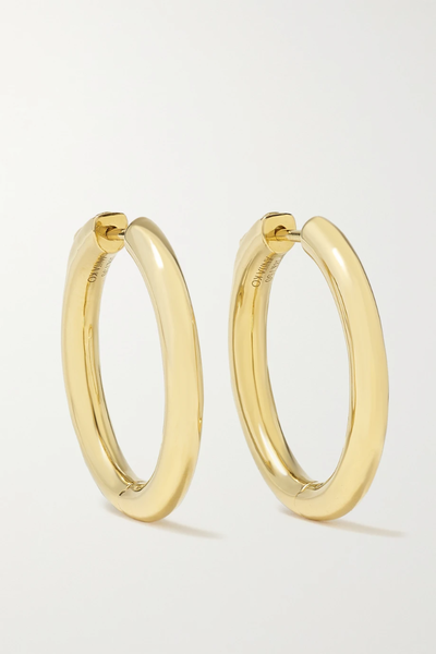 유럽직배송 아니타고 귀걸이 ANITA KO Small 18-karat gold hoop earrings 1647597283066559