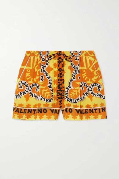 유럽직배송 발렌티노 VALENTINO Mini Bandana printed silk crepe de chine shorts 42247633208854825