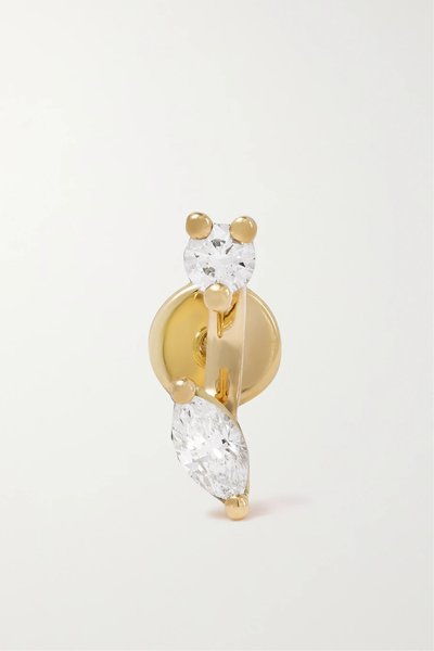 유럽직배송 델피나델레트레즈 싱글 귀걸이 DELFINA DELETTREZ 18-karat gold diamond single earring 1647597280578136