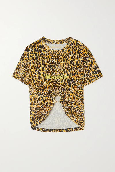 유럽직배송 파코라반 티셔츠 PACO RABANNE Embellished animal-print cotton-jersey T-shirt 46376663162392911