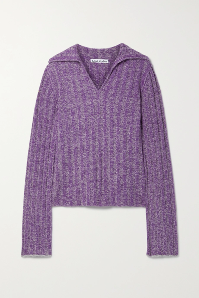 유럽직배송 아크네스튜디오 스웨터 ACNE STUDIOS Ribbed wool-blend polo sweater 1647597285299694