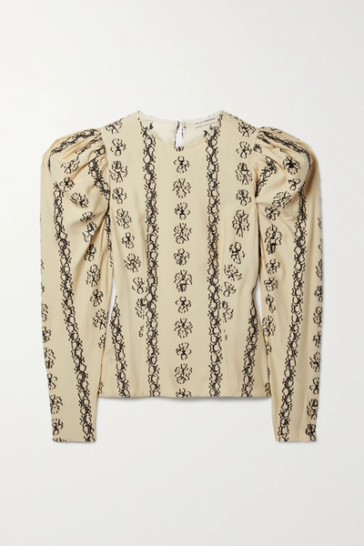 유럽직배송 울라존슨 블라우스 ULLA JOHNSON Layla fil coupé silk-blend blouse 1647597284340199