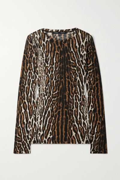 유럽직배송 프로엔자슐러 티셔츠 PROENZA SCHOULER Leopard-print cotton-jersey T-shirt 1647597276203418