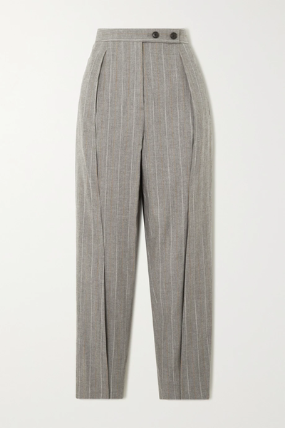 유럽직배송 3.1필립림 팬츠 3.1 PHILLIP LIM Cropped pleated pinstriped wool and cotton-blend tapered pants 1647597283280495