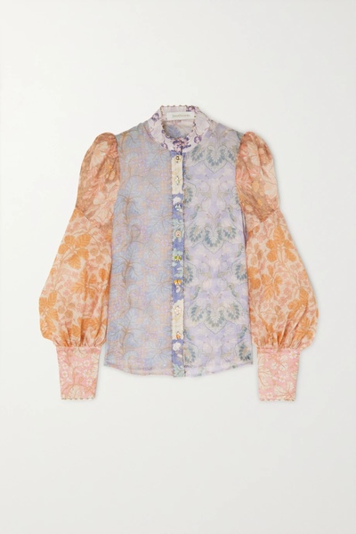 유럽직배송 짐머만 블라우스 ZIMMERMANN Kaleidoscope embellished paneled floral-print linen and silk-blend blouse 46376663162646009
