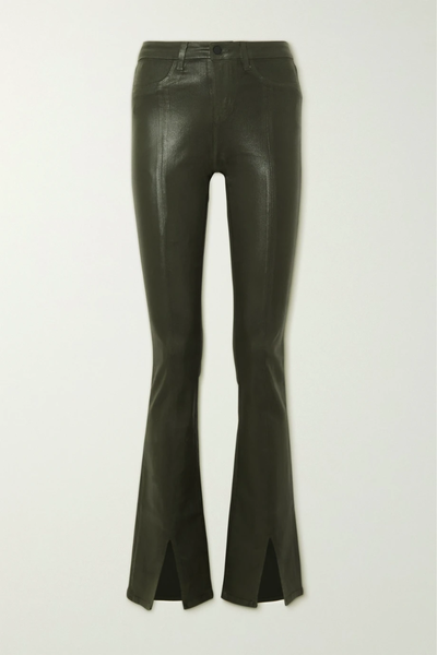 유럽직배송 라장스 L&#039;AGENCE Beatrix coated high-rise flared jeans 45666037504954250