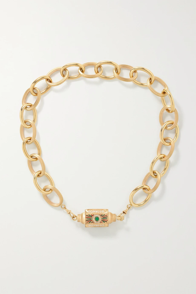 유럽직배송 마리 리히텐베르크 목걸이 MARIE LICHTENBERG Bonheur 14- and 9-karat gold, enamel and multi-stone necklace 25185454455857413