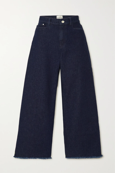유럽직배송 반들러 WANDLER Lotus cropped frayed high-rise wide-leg jeans 1647597295874508