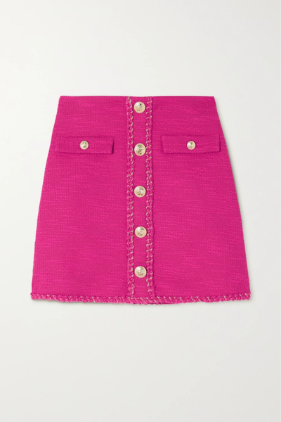 유럽직배송 레베카밸런스 미니스커트 REBECCA VALLANCE Anita button-embellished tweed mini skirt 45666037504909307