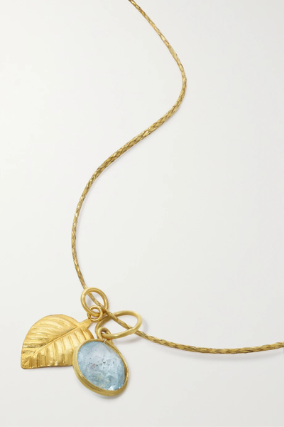 유럽직배송 피파스몰 목걸이 PIPPA SMALL 18-karat gold aquamarine necklace 1647597282652007
