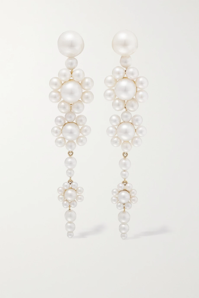 유럽직배송 소피빌리브라헤 귀걸이 SOPHIE BILLE BRAHE Grande Marguerite de Mariage 14-karat gold pearl earrings 1647597277640375