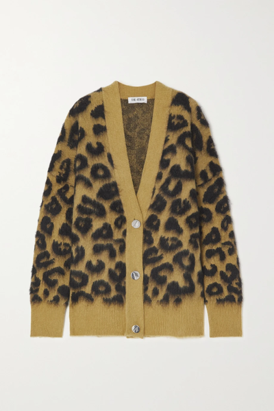 유럽직배송 아티코 가디건 THE ATTICO Leopard-print wool-blend cardigan 38063312418008546