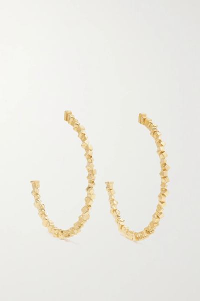 유럽직배송 수잔케일런 귀걸이 SUZANNE KALAN 18-karat gold diamond hoop earrings 1647597288833959