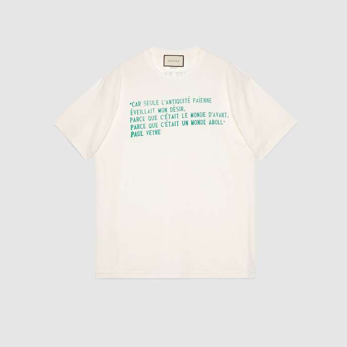 유럽직배송 구찌 GUCCI Oversize T-shirt with Paul Veyne print 539081XJCCY9121