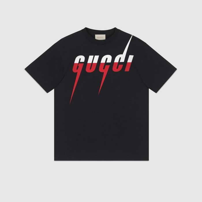 유럽직배송 구찌 티셔츠 GUCCI T-shirt with Gucci Blade print 565806XJAZY1141