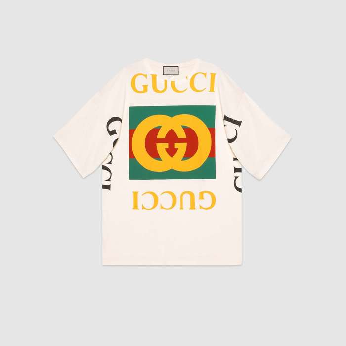 유럽직배송 구찌 GUCCI Oversize T-shirt with Gucci logo 539080XJA9C7136