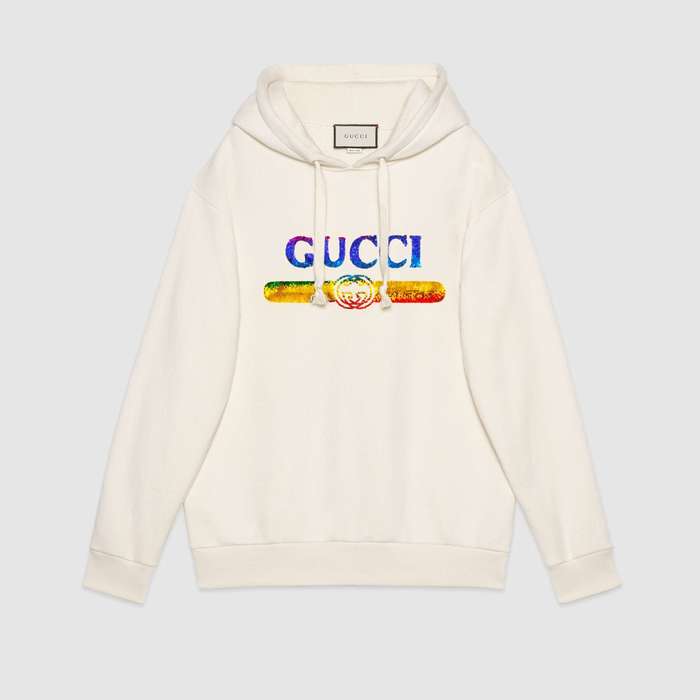 유럽직배송 구찌 GUCCI Sweatshirt with sequin Gucci logo 469251XJASC9480