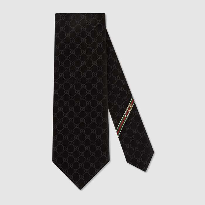 유럽직배송 구찌 GUCCI GG pattern silk tie 4565204B0021000