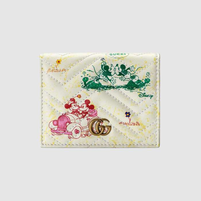 유럽직배송 구찌 GUCCI Online Exclusive Disney x Gucci GG Marmont card case wallet 6167681TZAM9183