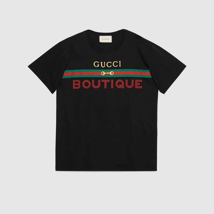 유럽직배송 구찌 GUCCI Gucci - Men&#039;s Gucci Boutique print oversize T-shirt 548334XJCKY1082