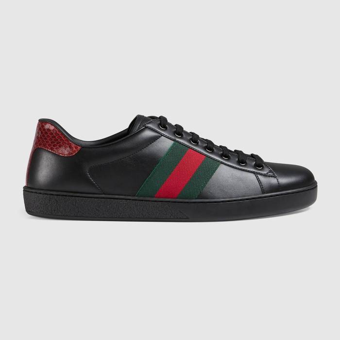 유럽직배송 구찌 GUCCI Gucci Men&#039;s Ace leather sneaker 38675002JR01078