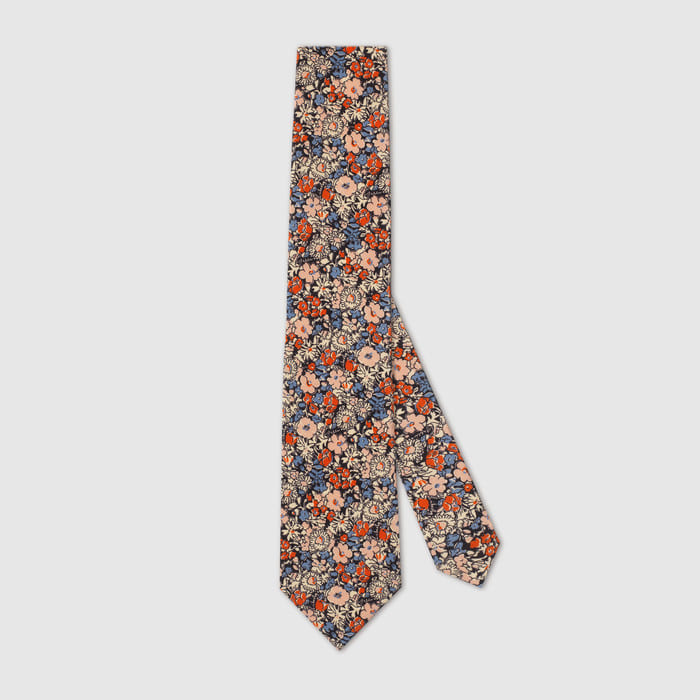 유럽직배송 구찌 GUCCI Gucci - Gucci Liberty floral silk crêpe tie 6341734B0059888
