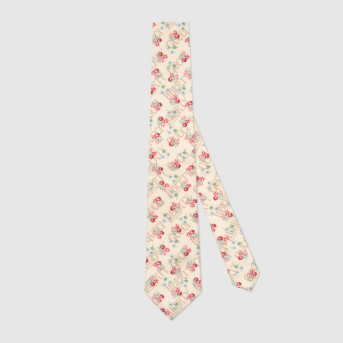 유럽직배송 구찌 GUCCI Gucci - Gucci Liberty floral cotton tie 6362734B1179272