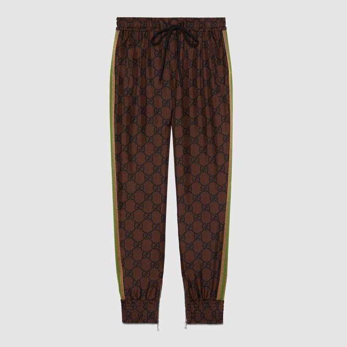 유럽직배송 구찌 GUCCI Gucci GG Supreme print silk trousers 625005XJCL52138