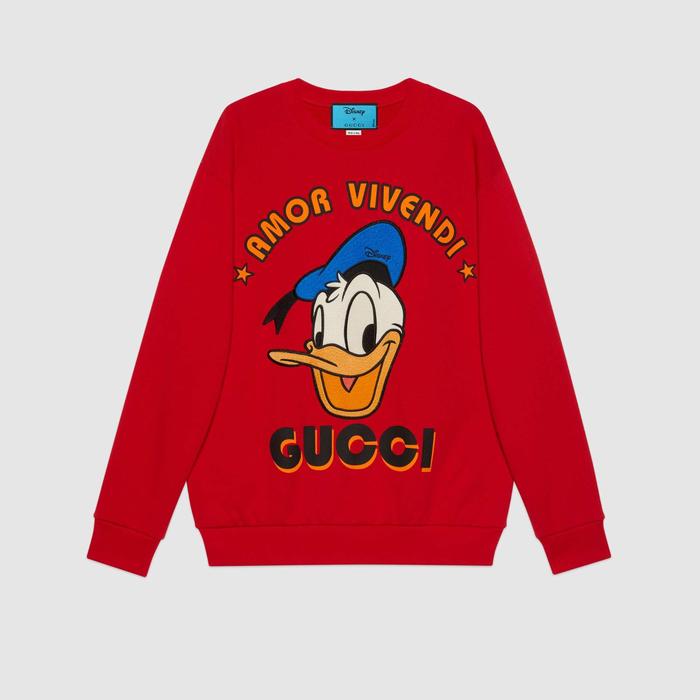 유럽직배송 구찌 GUCCI Gucci - Disney x Gucci Donald Duck sweatshirt 617964XJDC16429
