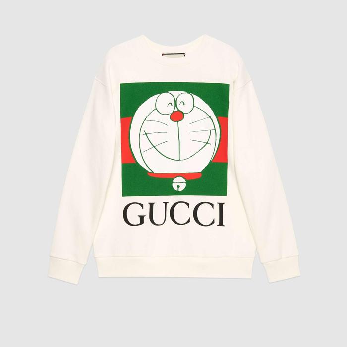 유럽직배송 구찌 GUCCI Gucci - Doraemon x Gucci cotton sweatshirt 617964XJDIJ9095