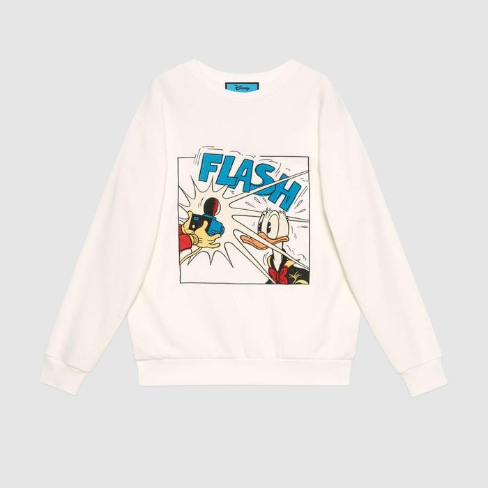 유럽직배송 구찌 GUCCI Gucci - Disney x Gucci Donald Duck cotton sweatshirt 617964XJDA59088