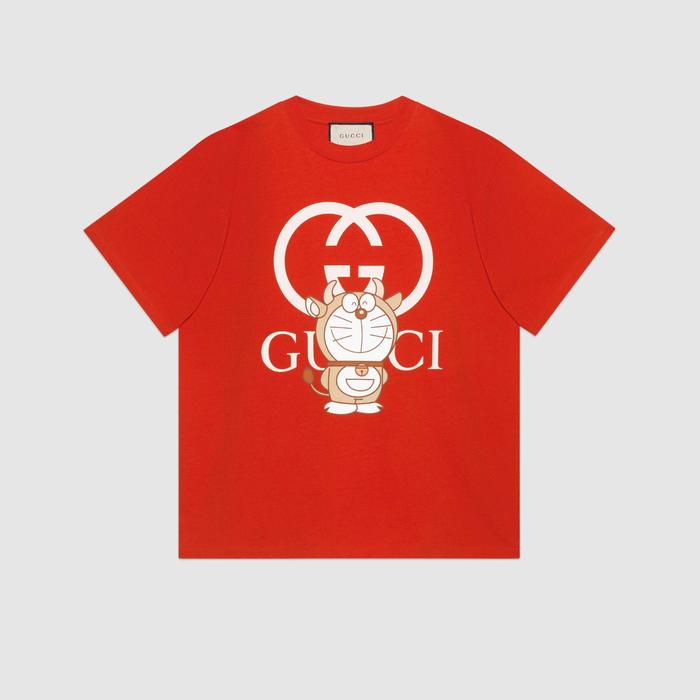 유럽직배송 구찌 GUCCI Gucci - Doraemon x Gucci oversize T-shirt 616036XJDEY6429
