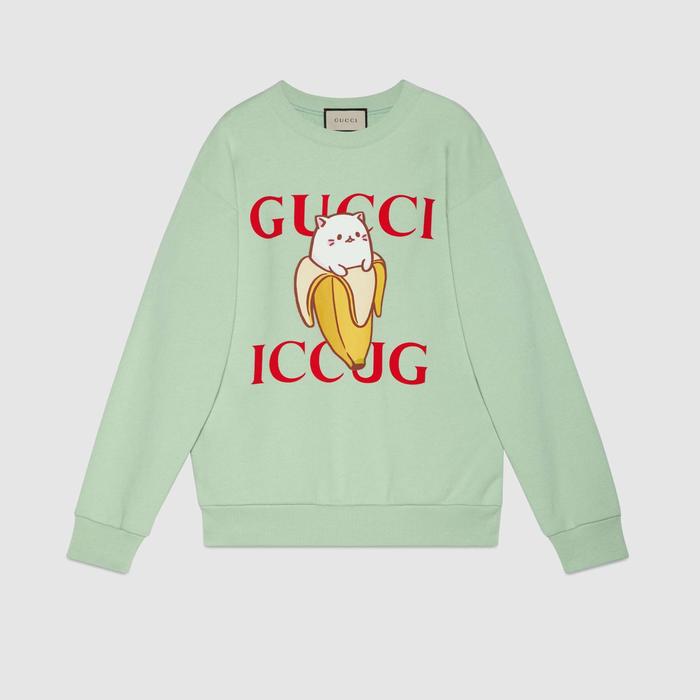 유럽직배송 구찌 GUCCI Gucci - Bananya x Gucci cotton sweatshirt 617964XJDGS3614