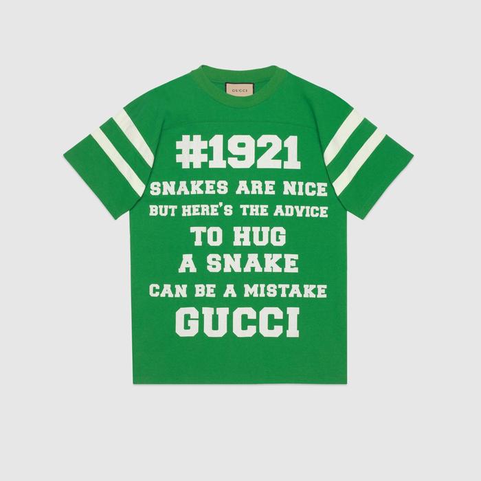 유럽직배송 구찌 GUCCI Gucci T-shirt &#039;To Hug a Snake&#039; print 655459XJDJP3521