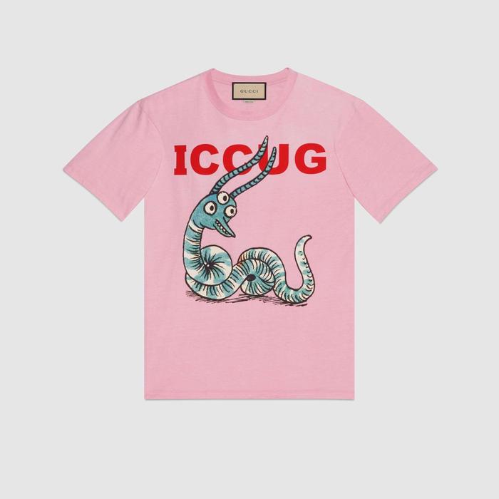유럽직배송 구찌 GUCCI Gucci Online Exclusive Freya Hartas ICCUG print t-shirt 548334XJDJW5904