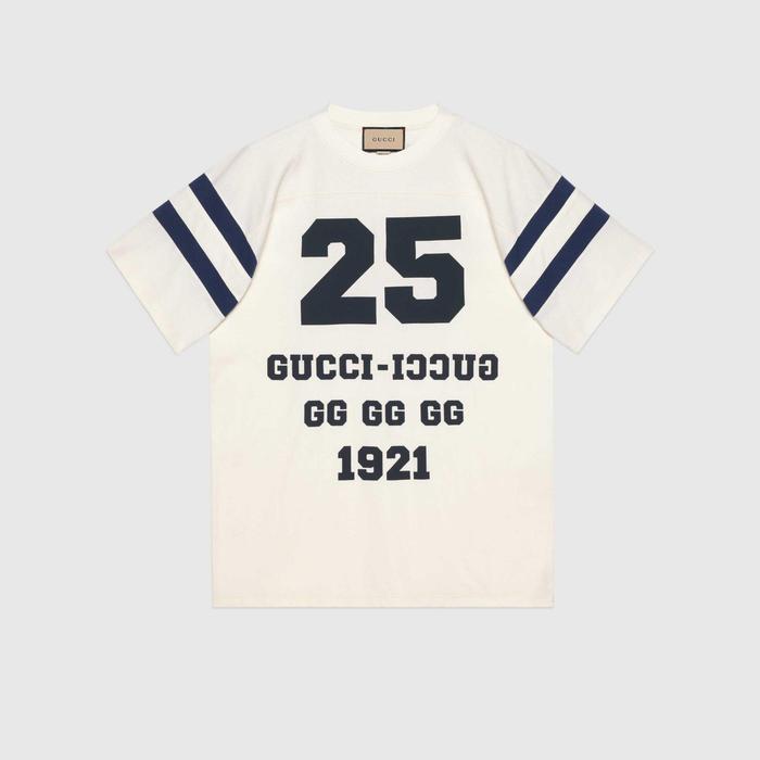 유럽직배송 구찌 GUCCI Gucci - T-shirt with &#039;25 Gucci&#039; print 655459XJDOY9095
