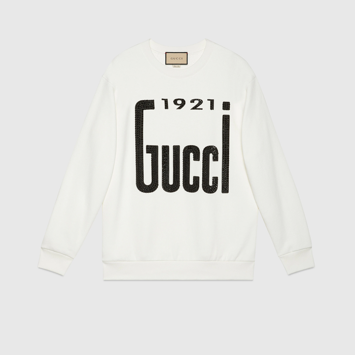유럽직배송 구찌 스웻셔츠 GUCCI Crystal &#039;1921 Gucci&#039; sweatshirt 617964XJDZE9088