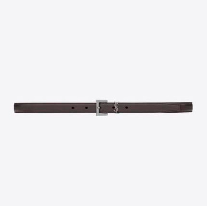 유럽직배송 입생로랑 SAINT LAURENT monogram narrow belt with square buckle in lacquered leather 554465BOO0E1112
