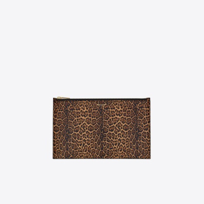 유럽직배송 입생로랑 SAINT LAURENT saint laurent paris small pouch in leopard-print leather 63509712S0J2673