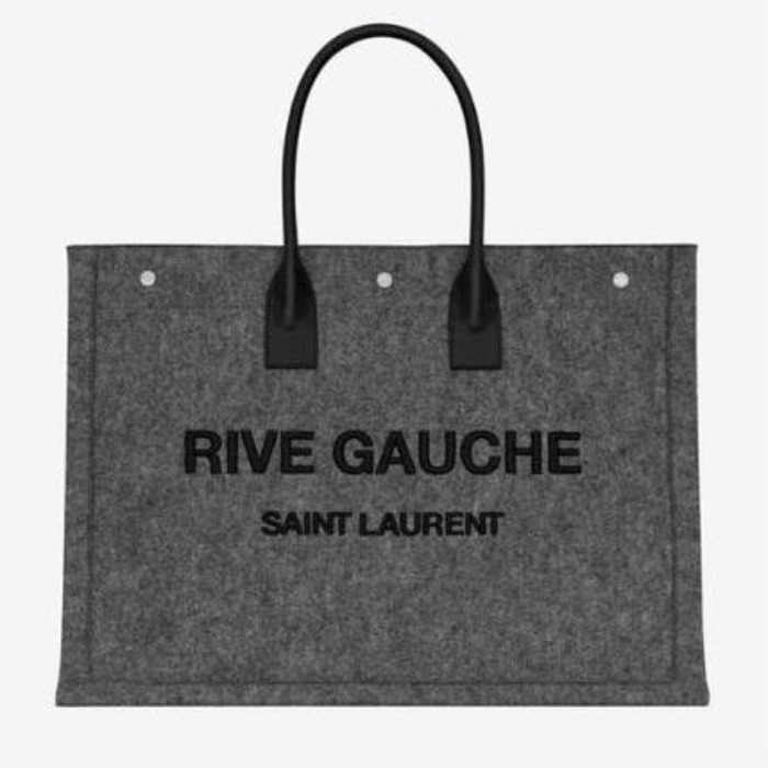 유럽직배송 입생로랑 SAINT LAURENT rive gauche tote bag in felt and leather 50941524N4E1160