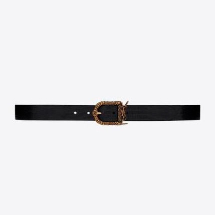 유럽직배송 입생로랑 여성벨트 SAINT LAURENT celtic belt in lizard-embossed leather 533721CJ50W1000