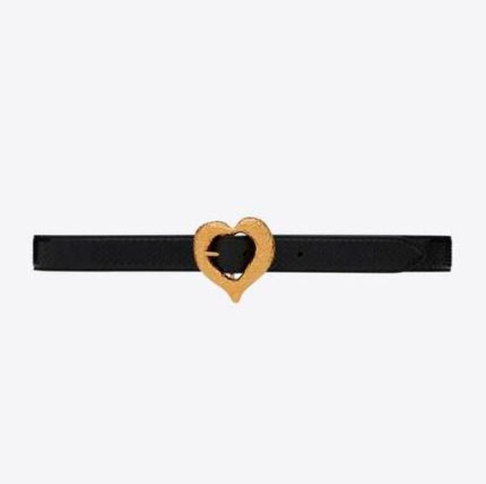 유럽직배송 입생로랑 SAINT LAURENT heart belt in lacquered python 650322EML0J1000