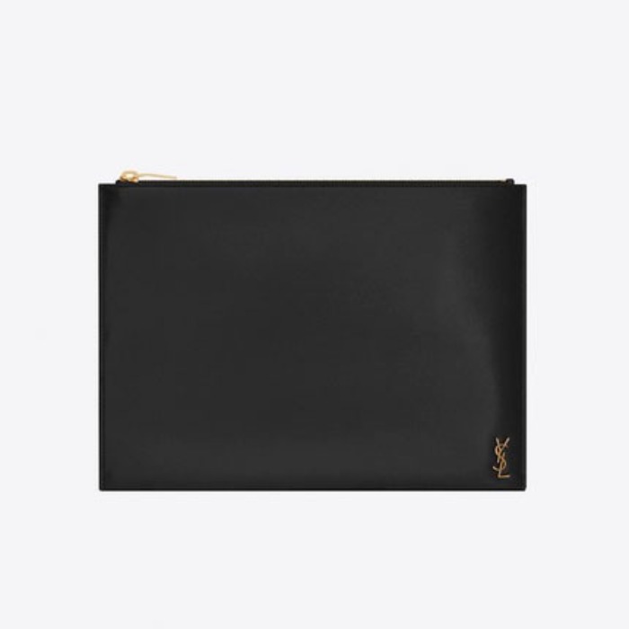 유럽직배송 입생로랑 SAINT LAURENT Tiny Monogram zippered tablet holder in shiny leather 60777902G0W1000