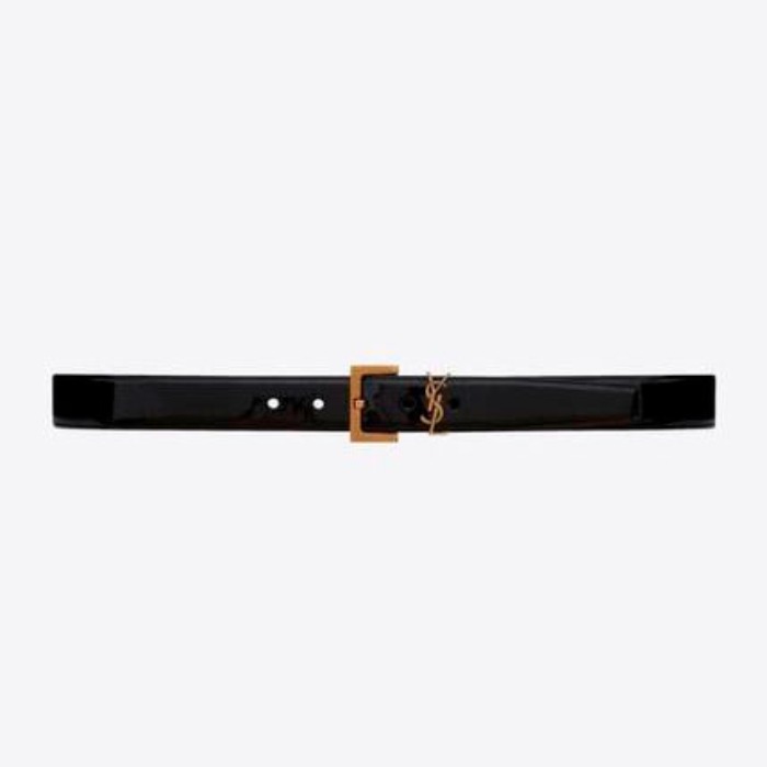 유럽직배송 입생로랑 여성벨트 SAINT LAURENT monogram belt with square buckle in patent leather 6344370UF0W1000
