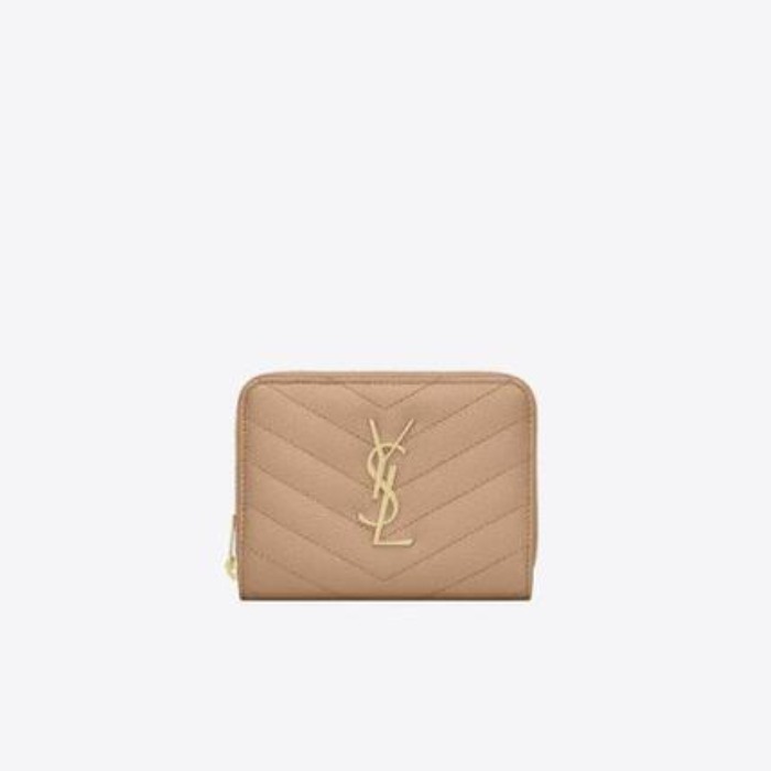 유럽직배송 입생로랑 카드케이스 SAINT LAURENT monogram compact zip around wallet in grain de poudre embossed leather 668288BOW012721