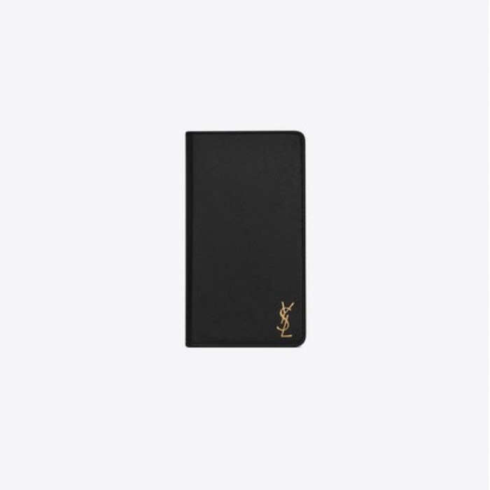 유럽직배송 입생로랑 SAINT LAURENT MONOGRAM iPhone XS MAX shell in grain de poudre embossed leather  573981BOW0J1000