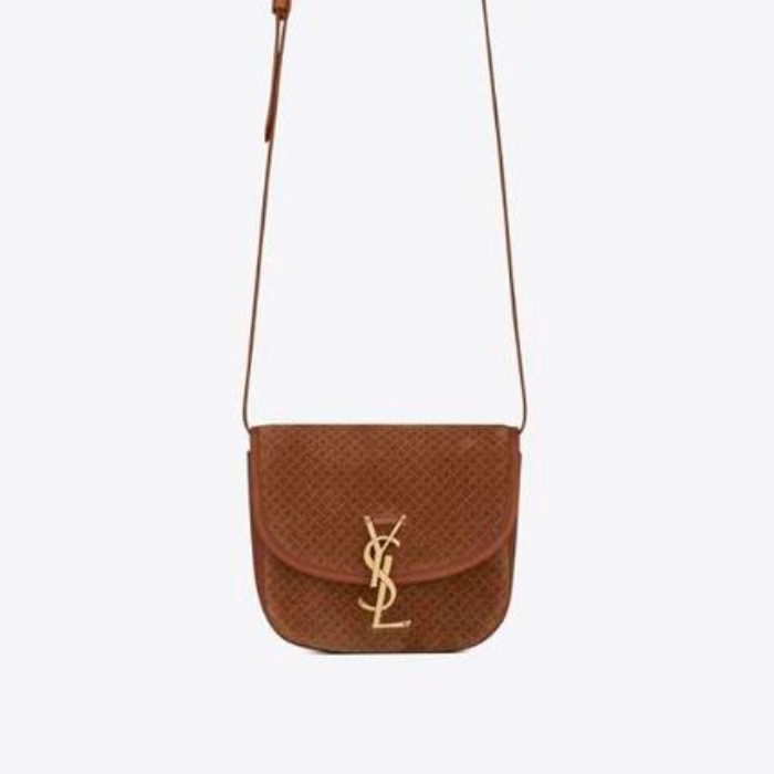유럽직배송 입생로랑 SAINT LAURENT kaia small satchel in suede with braid motif 61974025F1W2782