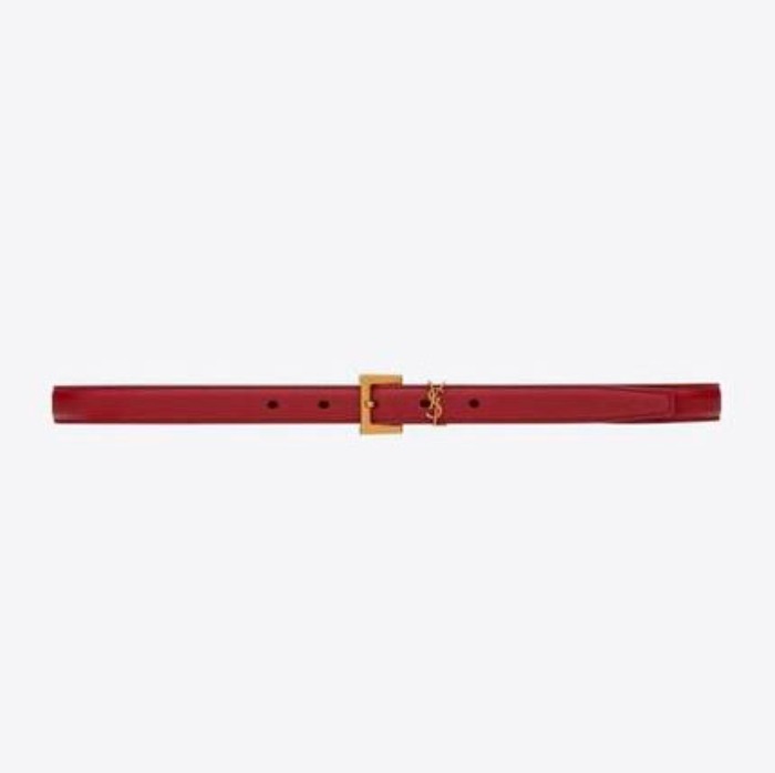 유럽직배송 입생로랑 SAINT LAURENT monogram narrow belt with square buckle in lacquered leather 554465BOO0W6008